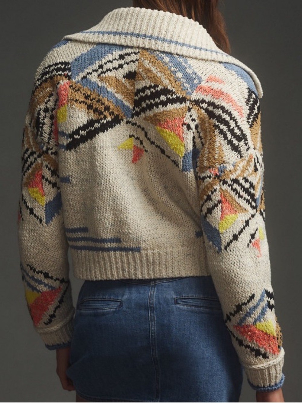 Pilcro Collared Cropped Cardigan Size XS - Picture 5 of 10